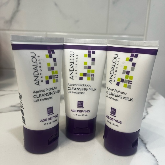 Andalou Other - Apricot Probiotic Cleansing Milk Travel Size Andalou Naturals 1.7 oz PACK‎ of 3